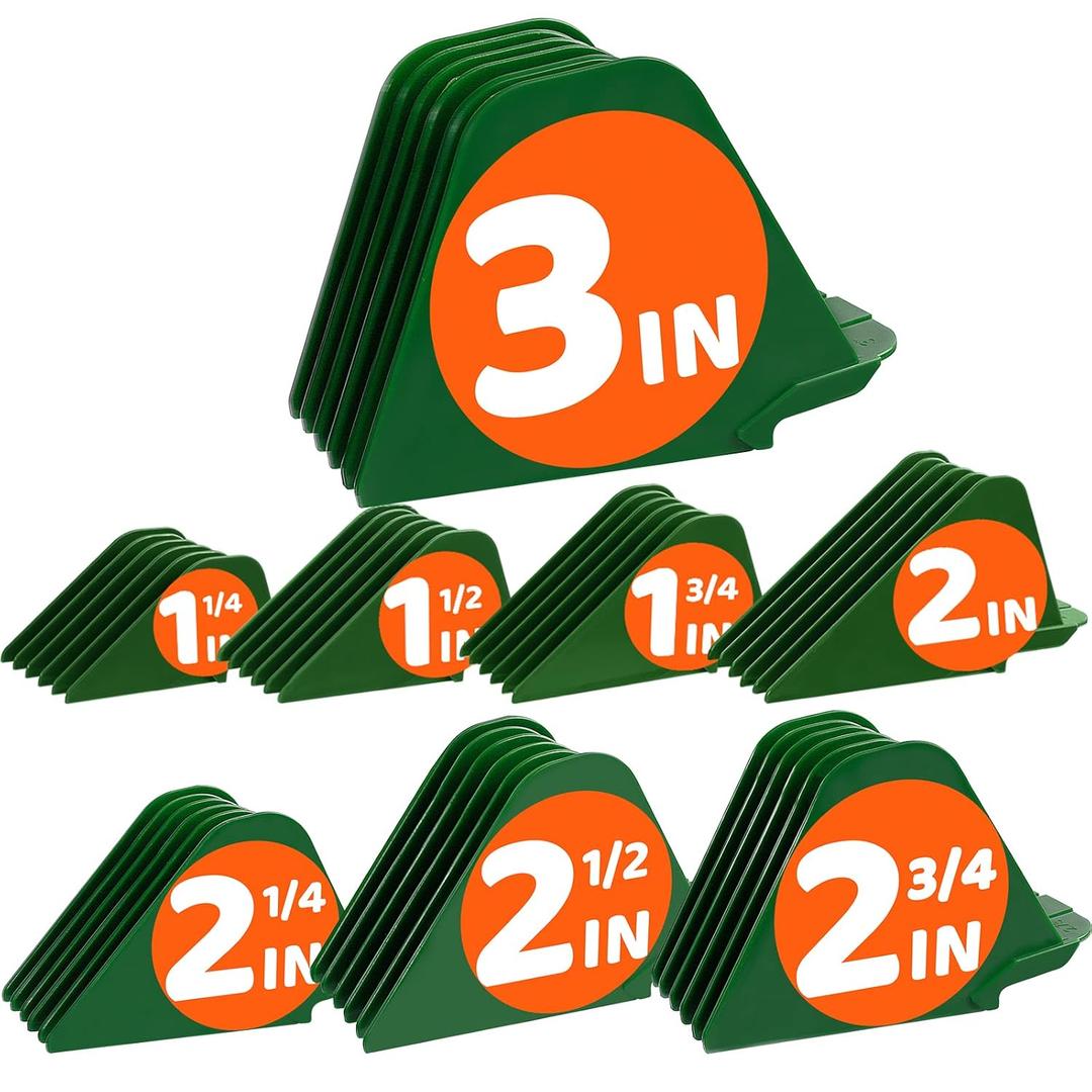 Hair Clipper Guards, Extra Long 3 Inch, 8pcs Green - Compatible with Most Wahl Full Size Hair Clippers, Large Guide Comb Set 3', 2.75', 2.5', 2.25", 2", 1.75", 1.5", 1.25"