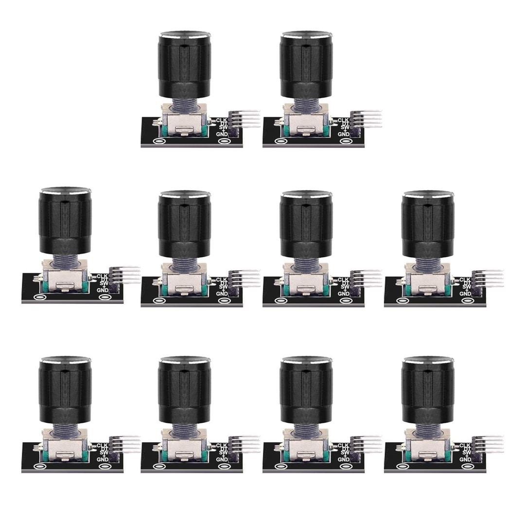 10Pack KY-040 Rotary Encoder Module 360 Degree Rotary Encoder Module with Knob Cap for Arduino