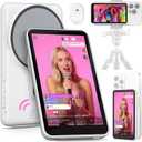 Selfie-Monitor-Screen-with-Speaker Wireless-Magnetic-Phone-Screen-for-iPhone-Vlog-Selfie-Camera-Back Rear-Camera-for-iPhone & Android Live-Stream-for-TikTok with Brightness Control & Bluetooth Remote (Sound Mode)