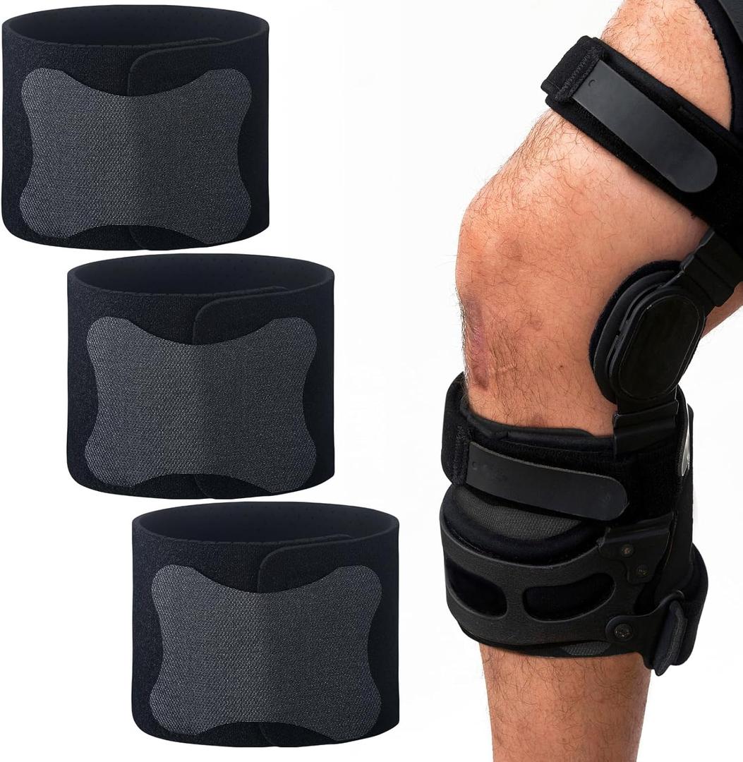 3 Pcs Anti Slip Strap Knee Brace Support Anti Slip Strap to Prevent Skin Chafing and Slipping with Knee Brace to Prevent Skin Chafing and Slipping