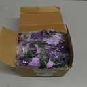 5Pcs 82 FT Artificial Purple Rose Flower Garland, Faux Silk Rose Garland, Purple Party Decorations, Lavender Flower Hanging Flower Vines for Backdrop Decoration Tea Party Wedding Birthday