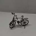 Vintage Metal Bicycle Ornaments Desktop Crafts Ironwork Bike Figurines Bike Miniature Home Decoration for Children Toys Gifts (Grey) (Gray)