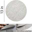Round Placemats Set of 4, 13 Inch Reversible Faux Leather Waterproof and Heat Resistant Place Mats, Beige Oilproof Wipeable Washable Table Protective Placemats for Indoor & Outdoor