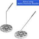 Bunuelos Mold with Handle X-Large (5.7 in Cast Aluminum) - Molde para Buuelos de Viento Mexicanos - Buuelos de Viento Moldes - Bunuelo Mold Mexican Cookware - Rosette Iron Set with Handle