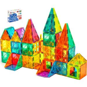 Magnetic Building Tiles,Magnet Building Set,Magnetic Blocks, 3D STEM Stacking Toys, Magnets Toy for Kids Boys Girls (30 PCS)