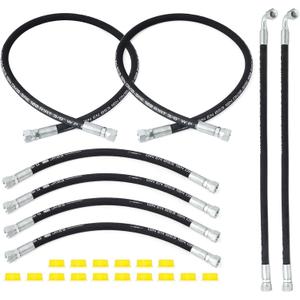 7J303-76610 75535-66620 7J999-95562 Hydraulic Hoses Kit Compatible with Kubota LA350a LA401 LA402 LA402-1 Front Loader, Include Boom & Bucket Cylinder Hoses
