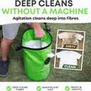 LARGE Portable Washing Machine Off-Grid Laundry System, High Capacity Manual Clothes Washer with Plunger, No Power Needed, for Camping, RV, Travel