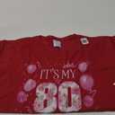 Women Its My 80th Birthday 80 Year Old Floral Birthday T-Shirt M