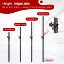 Set of 2 Speaker Poles for Subwoofer 34"-52" Height Adjustable Fits M20 Threaded Mount and 35mm Mount, Speaker Extender with M20 to 35mm Adapter