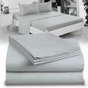 Twin XL 100% Microfiber Double Brushed Sheet Set - Extra-Soft & Wrinkle-Free - 15" Deep Pockets, 39" x 80" - Ideal for Dorms, Hospitals & Split King Beds - 3 PC Set (Twin XL, Light Grey )