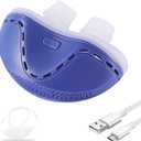Anti Snoring Devices, Electric Snoring Solution for Men Women, Adjustable Wind Speed Double Eddy Current Stop Snoring Sleep Aid Device Nasal Dilator Nose Vents Plugs (Gift Fixing Strap)
