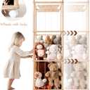 Mloong Stuffed Animal Storage, Wood Stuffed Animal Zoo Storage,Space Save Toy Organizer, Extra Large Capacity Plush Toy Cage,Stuffed Animal Holder,Gift for Nursery Playroom Kidroom Bedroom-54 inch