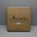 AWASEN Side Table Round, Small Accent Table Nightstand Modern End Table for Living Room Bedroom Office Small Spaces, 16''D x 19.5''H(Natural Walnut)