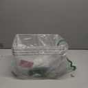 KJIXYUNG Clear Plastic Storage Bins, 4-Pack Stackable Pantry Organizers and Storage Containers for Kitchen, Fridge, Cabinet and Closet Organization - Home Essentials (L (11.5"L x 7.5"W x 6"H))