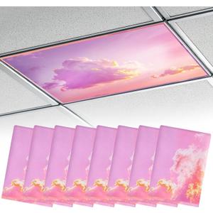 8Pcs 4'x2' Fluorescent Light Covers for Ceiling Lights Classroom Must Haves
