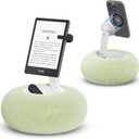 Magnetic Phone Pillow Stand, Phone Holder for Bed,Lap,Desk, Cozy Pillow Stand with Snack Bowl and 2 Magnetic Rings, Compatible with 3.5-7" iPhone,E-Reader, Kindle, Green