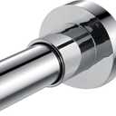 BRIOFOX Shower Curtain Rod Adjustable 32-75 Inch, Spring Tension Shower Rod No Drilling Non Slip, Chrome