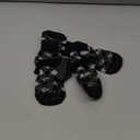 EXPAWLORER Anti Slip Dog Socks to Prevent Licking Paws, Dog Shoes for Hot Pavement, Dog Booties for Small Medium Large Senior Dogs, Traction Control Boots & Paw Protectors for Hardwood Floors (Large (4 Count), Black Grey Plaid)