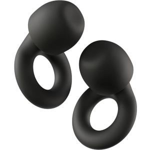 Loop Quiet 2 Ear Plugs  Ultra-Comfy Reusable 24dB (SNR) Noise-Reducing Earplugs for Sleep, Deep Focus, Travel, Noise Sensitivity, Flexible Hearing Protection, Customizable Fit (Black)