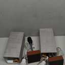 Bedside Table Lamp for Bedroom Nightstand, 3 Color Pull Chain Nightstand Lamps Set of 2 with AC Outlets, Square Gray Lampshade Bedside Lamp for Living Room, Office Desk, LED Bulb Included (15 inch)