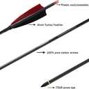 Pure Carbon Arrows Spine Spine 600 30inch for Compound Recurve Bow Hunting Shooting Target 12pcs