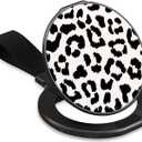 Rosarnnah Phone Grip with Dual-sided Magnetic for Magsafe - Adjustable Cell Phone Strap Stand Finger Ring Kickstand - Compatible with iPhone 17 Pro Max 16 15 14 13 12 Accessories - Black Leopard Print