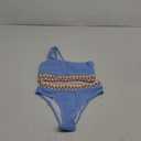YIMISAN Women's Ribbed Bikini Sets One Shoulder Top with Mid Waist Two Piece Bathing Suit, XS