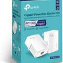 TP-Link AV1000 Powerline Ethernet Adapter KIT - Gigabit Port, Plug Pair &Play, Ethernet Over Power, Nano Size, Power Saving Mode, Network Adapter, Free Expert Help (TL-PA7017 KIT)