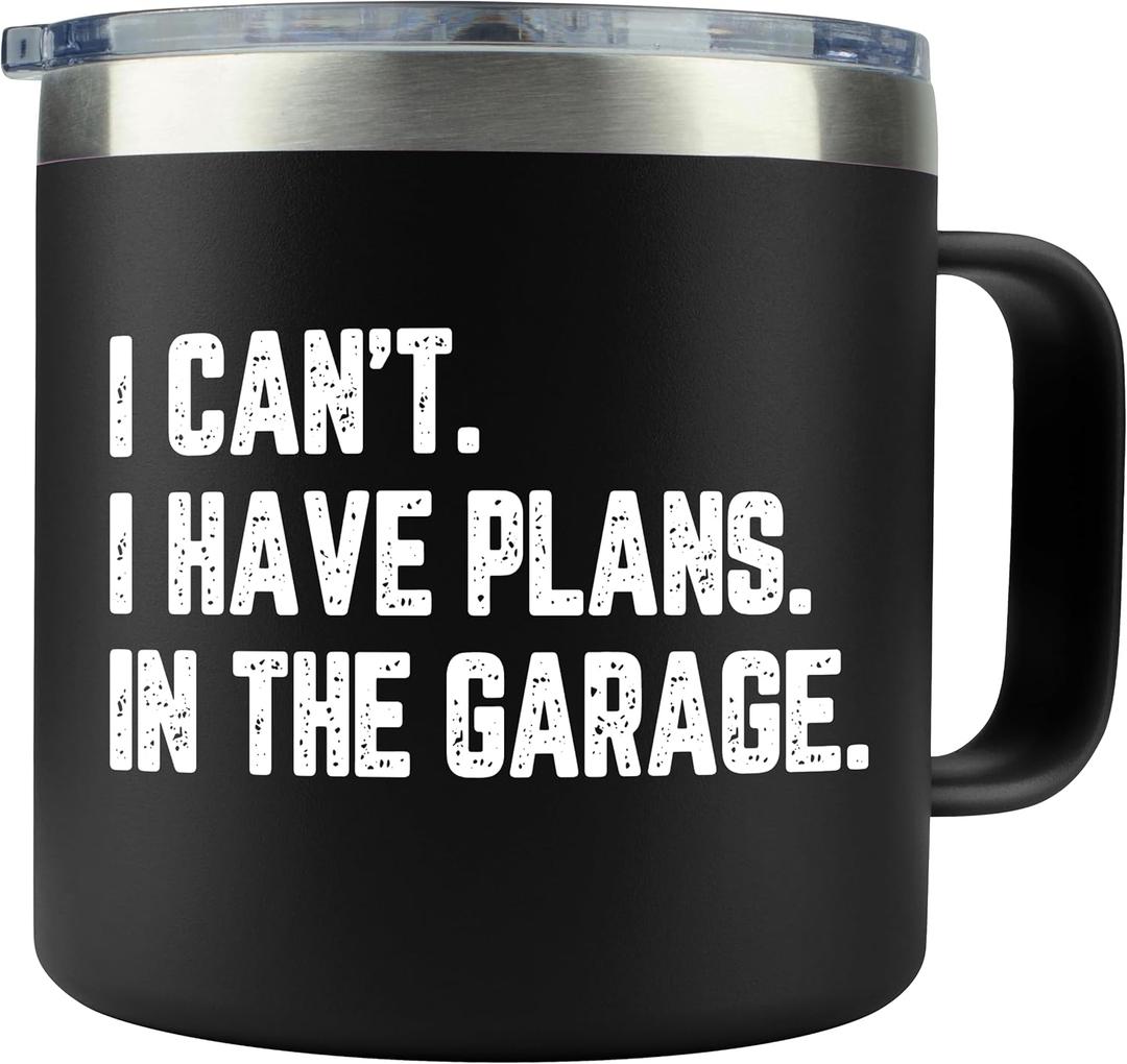 Dad Gifts for Fathers Day - I Cant I Have Plans In The Garage Cup 14oz Coffee Mug for Men Birthday Gift for Dad Mechanic Gift Ideas for Father In Law Garage Gifts for Husband from Wife Unique