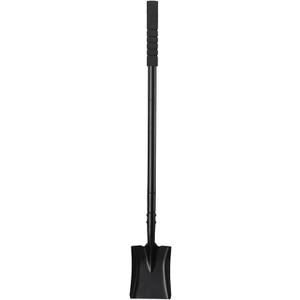 Small Square Shovel 43.3Inches Small Shovel with Metal Handle Garden Tool for Camping Farming Gardening Digging, Black