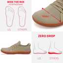 relxfeet Men's Barefoot Shoes Minimalist Cross-Trainer Shoes Wide Toe Walking Shoes Zero Drop Sole Trail Running Sneakers (Brown)