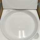 Plant Saucer 10 Inch, 1 Pack Large Plant Saucers Glazed Ceramic Tray for Flower Pot, Classic Sturdy Planter Water Catcher Tray for Plant Base,White