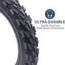 YUNSCM 2-PCS 12 inch Bike Tires 12x1.95 (53-203) and 12.5" Bike Tubes Schrader Valve Compatible with 12 x 1.95 12x2.0 All-Terrain Directional Tread Bicycle Tires and Tubes