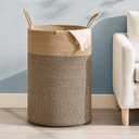 Laundry Hamper 75L,Large Laundry Basket for Clothes,Decorative Storage Basket for Blankets,Cotton Rope Woven basket for bedroom,Dark Brown (75L/19.8Gal)
