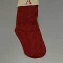 Mr. Pen- Christmas Stockings with Initials, 18", Letter A, Red and Cream, Cable Knit Stockings for Christmas, Cable Knit Christmas Stocking for Christmas, Large Knit Stockings Christmas