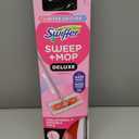 Swiffer Sweep and Mop Deluxe, Limited Edition Pink Wicked: for Good, 2-in-1 Floor Mopping and Sweeping Kit, 1 Sweeper Device, 5 Heavy Duty Dry Sweeping Cloths, 3 Heavy Duty Wet Mopping Cloths