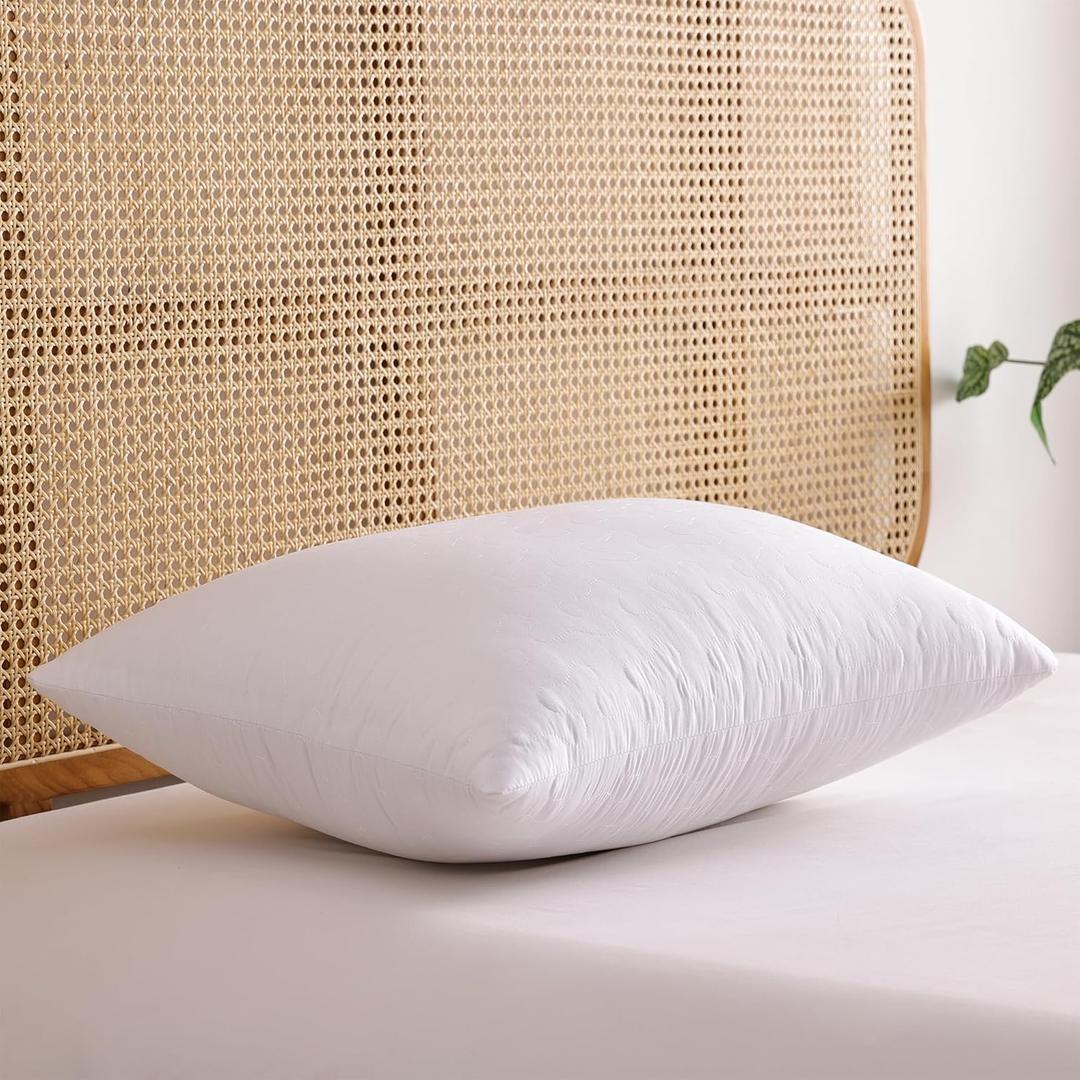 Shatex Extra Firm Pillow Queen Size 28 x 20 inch, Bed Pillow with Adjustable Insert Provides Stronger Support - for Back, Stomach & Side Sleepers. (Queen(28x20inch))