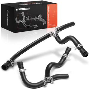 A-Premium 2Pcs Inlet and Outlet HVAC Heater Hose Pipe Line Assembly Compatible with Chevrolet Traverse 2009-2017 & GMC Acadia 2007-2017 & Buick Enclave 2008-2017, with Clamps