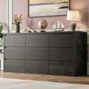 GarveeHome 9 Drawer Dresser for Bedroom, Wide Modern Chest of Drawers, Large Wood Dresser Wooden Storage Organizer for Living Room, Hallway Entryway