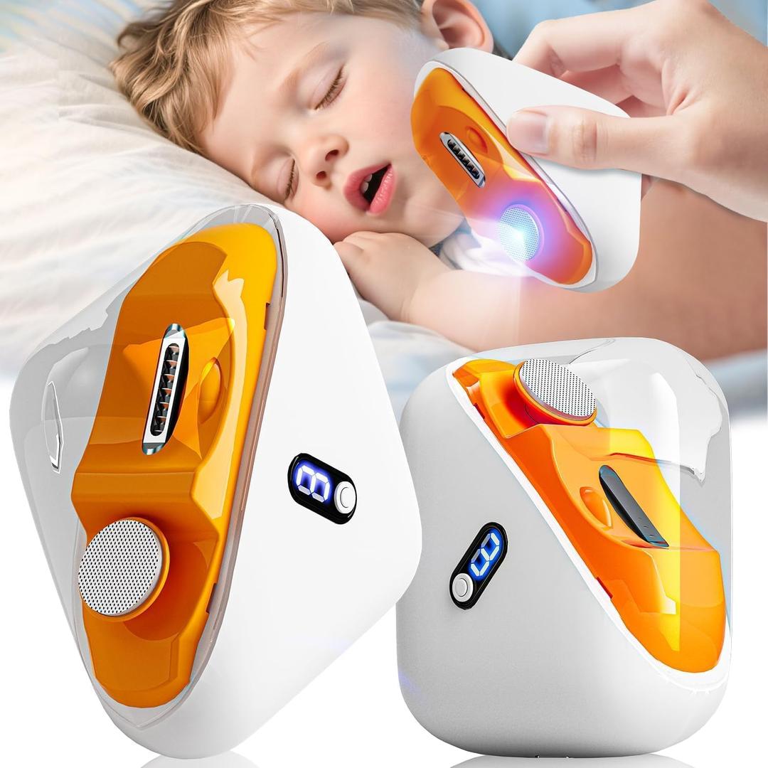 Electric Nail Clipper, 2-in-1 Automatic Electric Nail Trimmer with LED Light, 3 Speeds Electric Toenail Clipper, Safe for Babies, Seniors & Adults (Dark Orange)