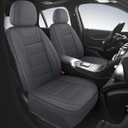 Car Seat Covers, Quilting Leather Seat Cover Two Front Seats,Waterproof Faux Leather Automotive Seat Covers for Cars,Universal Car Interior Fit for Suvs,Trucks,Airbag Compatible (2PCS,N4)