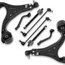 8Pcs Front Suspension Kit Compatible with 2011-2014 Hyundai Sonata 2.4L (Without Sport Suspension), Lower Control Arms w/Ball Joints, Sway Bar Links, Inner & Outer Tie Rod Ends