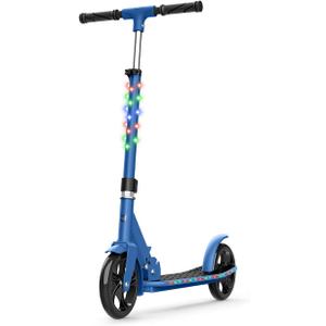 Jetson 2-Wheel Kick Scooter, Sturdy Wide Deck, Height Adjustable Handlebar, Rear Brake, Easy-Folding Mechanism, 8 inch wheels
