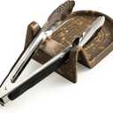 Cooking Spoon Rest with Slot or Spatula, Spoons or Tong Ceramic Spoon Rest for Countertop Heat-Resistant Spoon Rest for Stove Top Perfect Rest for Utensil and Spoon, Brown