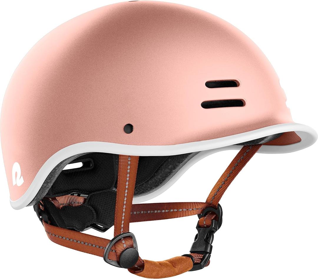 Remi Bike & Skate Helmet (Small 54-57cm, Rose Gold With Adjustable Dial)