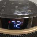 Dumos 23inch Space Heaters for Indoor Use, Portable Heater with 7 Light Colors, Adjustable Thermostat with Remote, Tip-over Protection Up to 95F, 70Oscillation (New Black)