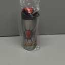 Zak Designs 27oz Marvel 18/8 Single Wall Stainless Steel Water Bottle with Flip-up Straw and Locking Spout Cover, Durable Cup for Sports or Travel (27oz, Spider-Man)