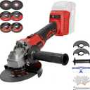 Angle Grinder Cordless for Milwaukee M18 18V Battery, Brushless, Cordless Grinder 4 1/2", Variable Speed, Electric Power M18 Angle Grinder Tool for Grinding Cutting Polishing (Battery Not Included)