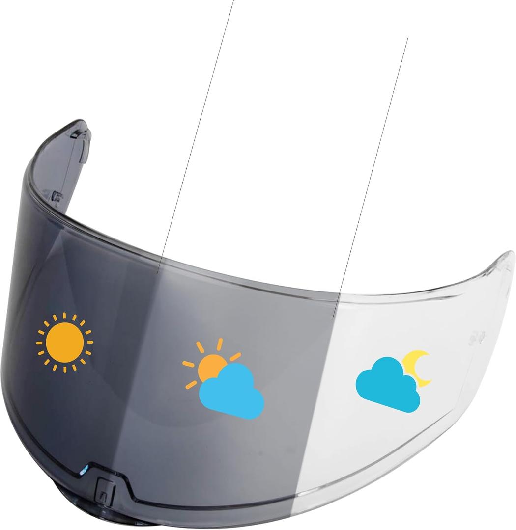 PSLER Sedici Strada 2 Visor - Sedici Strada 2 and Strada 3 Face Shield Motorcycle Helmet visor Accessories Replacement for LS2 FT2 VECTOR Sedici Strada 2 Strada 3 FF801 FF397Photochromic
