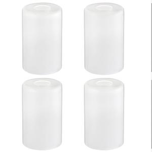 4 Pack White Frosted Glass Shades Replacement, 5.9in Height, 3.9in Diameter, 1.65in Fitter, Cylinder Glass Shade Covers Replacement Globe for Chandelier Pendant Wall Sconces Light Fixtures